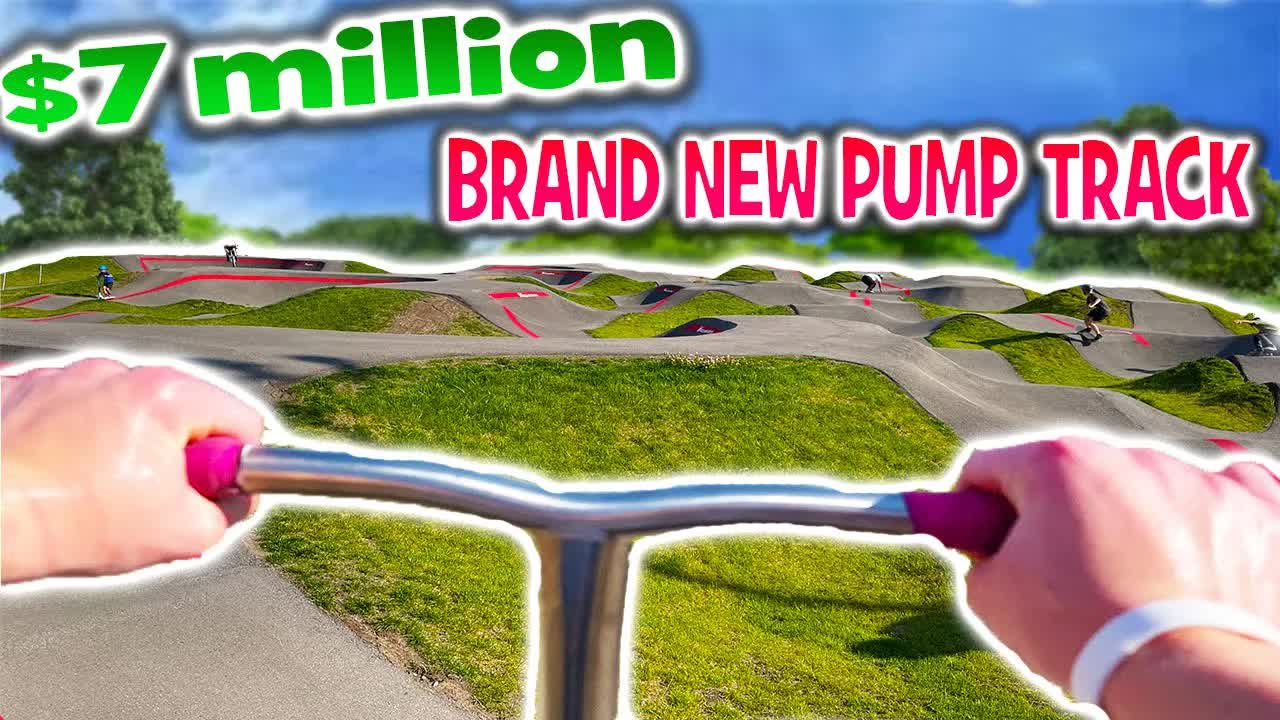 Riding the biggest pump track in the country on scooter! (YAP/Kinetic ...