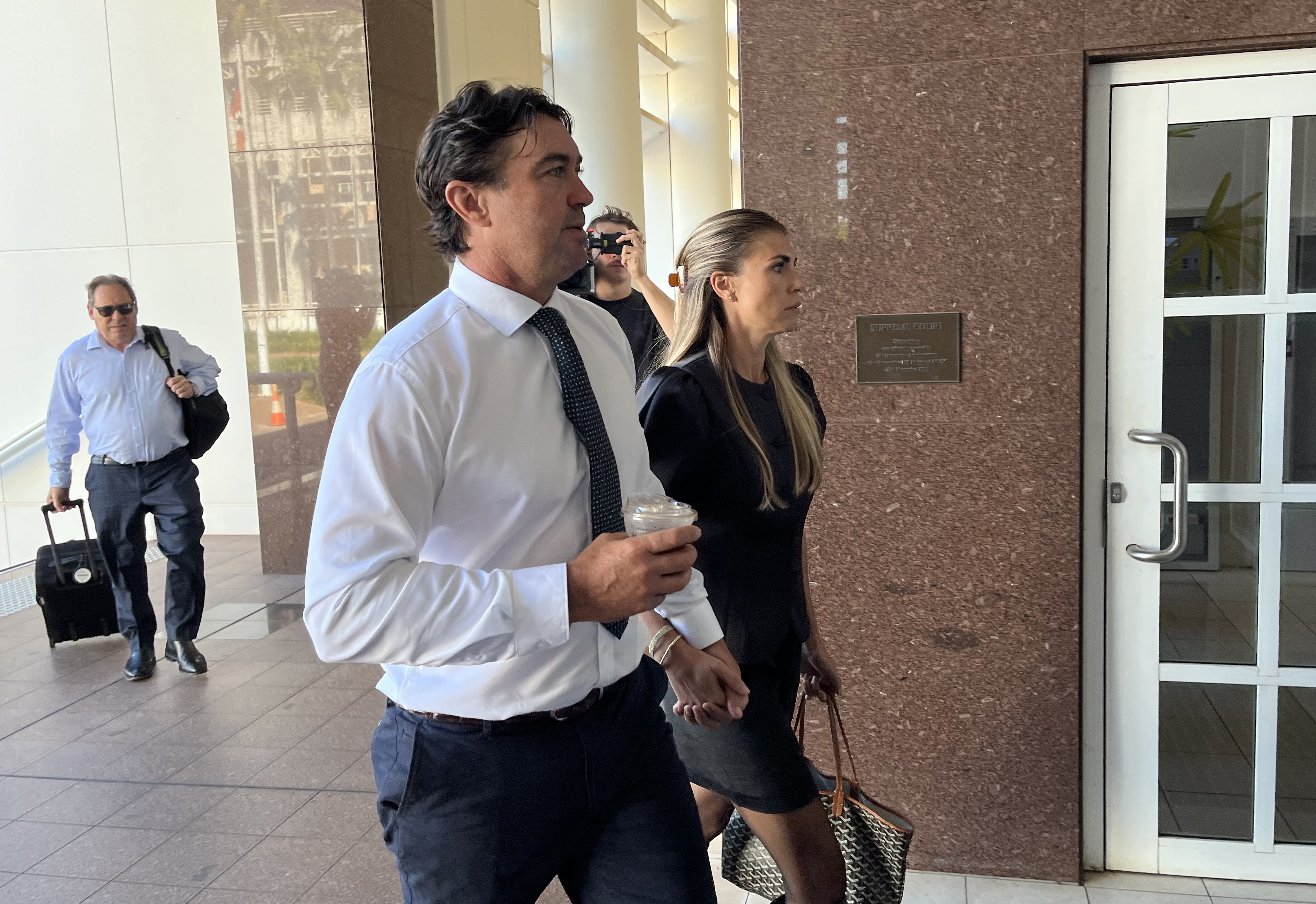 Outback Wrangler star Matt Wright at the Supreme Court during his trial.