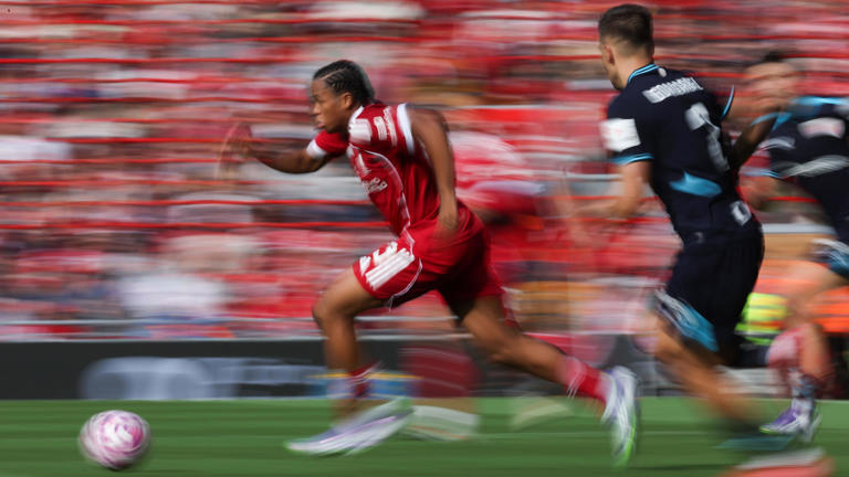Ngumoha impressed in Liverpool's pre-season double-header against Athletic Bilbao, and was given a standing ovation at Anfield when he came off in the second half after starting for their second XI