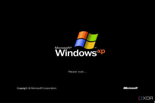 Screenshot of Windows XP boot screen