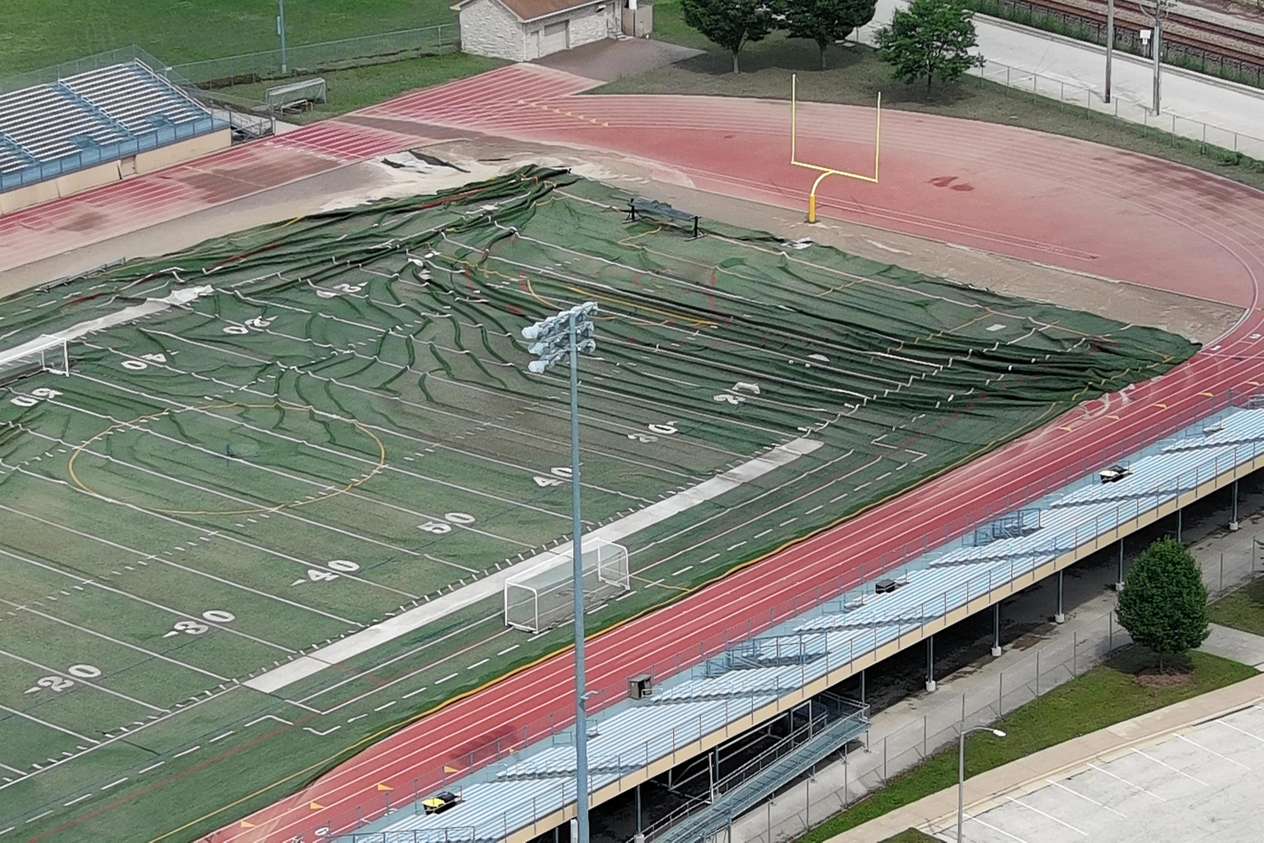 Repairs at flood-damaged Hart Park Stadium turf begin in March