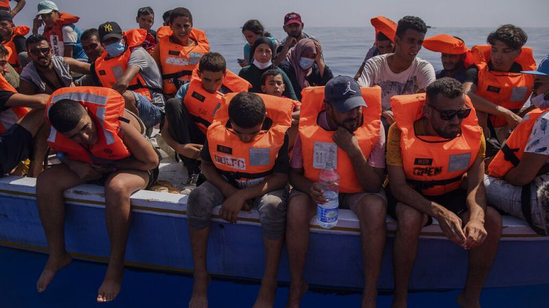 Migrants rescued off Lampedusa - 2021