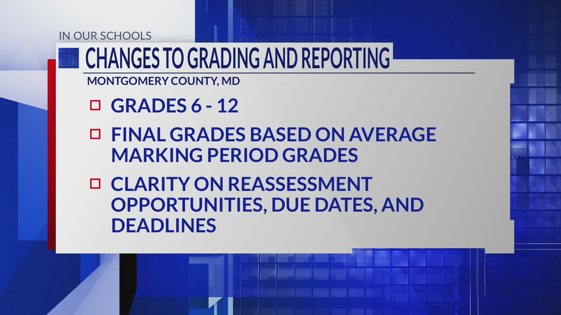 Changes Coming to Grading at Montgomery County Public Schools