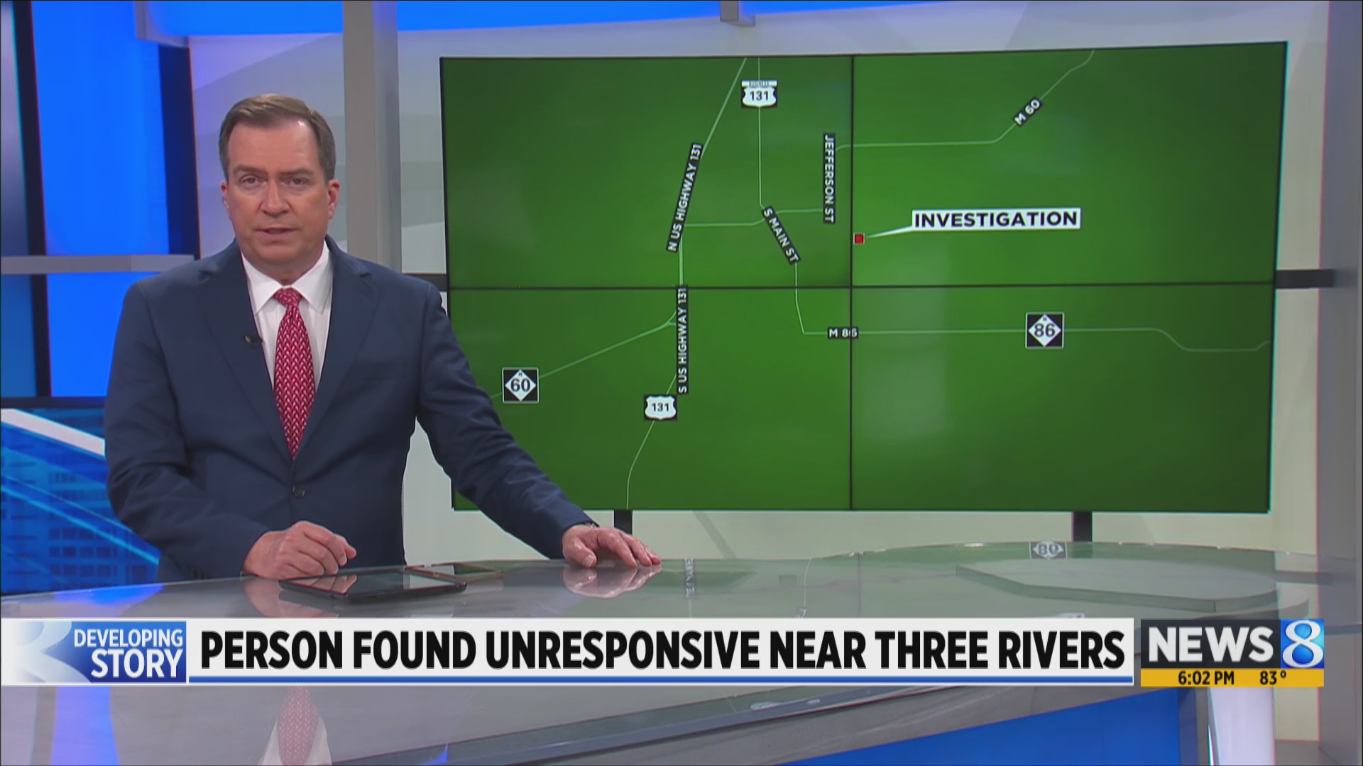 Deputies: Person found unresponsive near Three Rivers