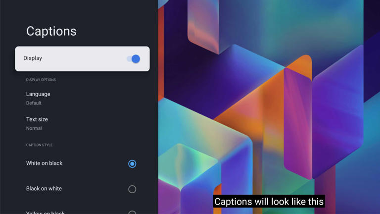 Enabling Closed Captions on Google TV