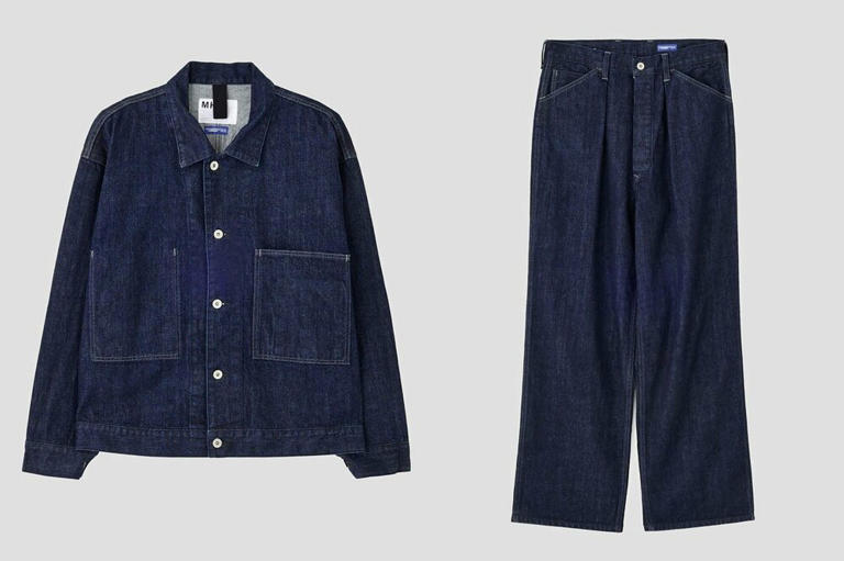 値下げ！MHL.× CANTON OVERALLSコラボデニムカバーオール　38 値下げ！MHL.× CANTON OVERALLSコラボデニムカバーオール 38