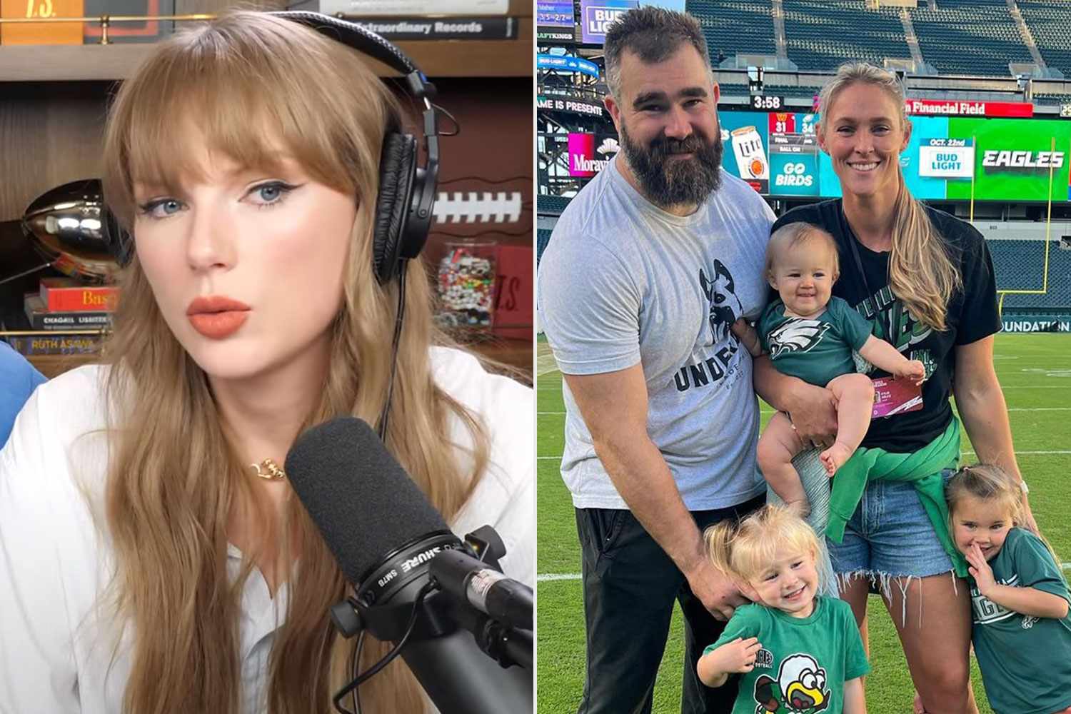 Taylor Swift Recalls the Phrase Kylie Kelce Uses Both on Jason Kelce and Their 4-Year-Old Daughter