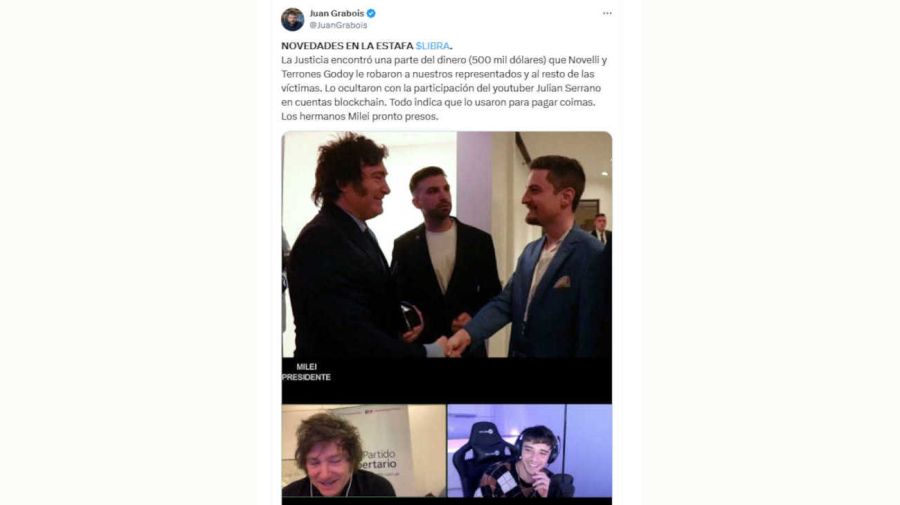 El posteo de Juan Grabois sobre el caso $Libra