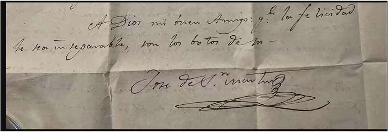 Qué dice la carta de San Martín que salió a la luz casi 200 años después