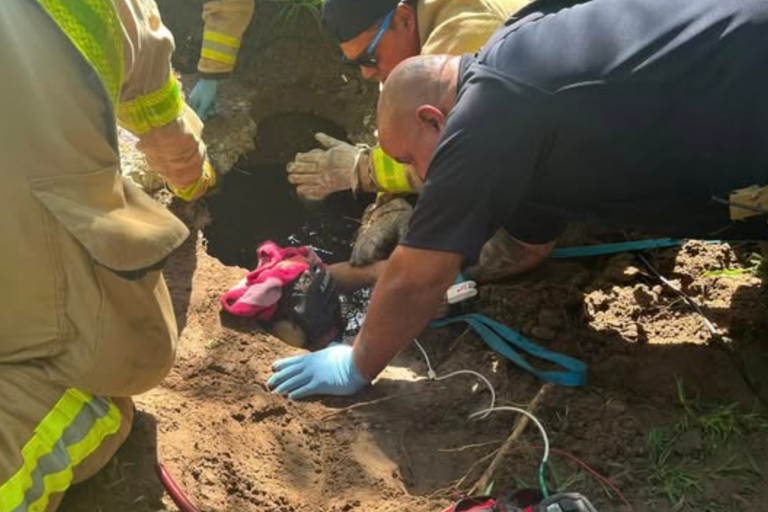 Missing Texas man found alive after cries for help heard underground(00)