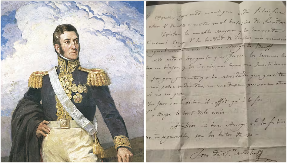 Qué dice la carta de San Martín que salió a la luz casi 200 años después