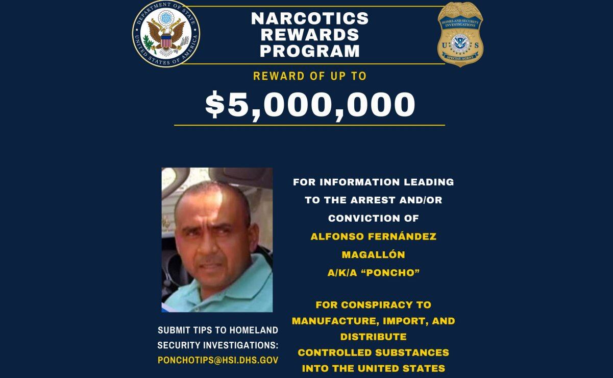 Alfonso Fernández Magallón, “El Poncho””, miembro de Cárteles Unidos. Foto: X @StateINL