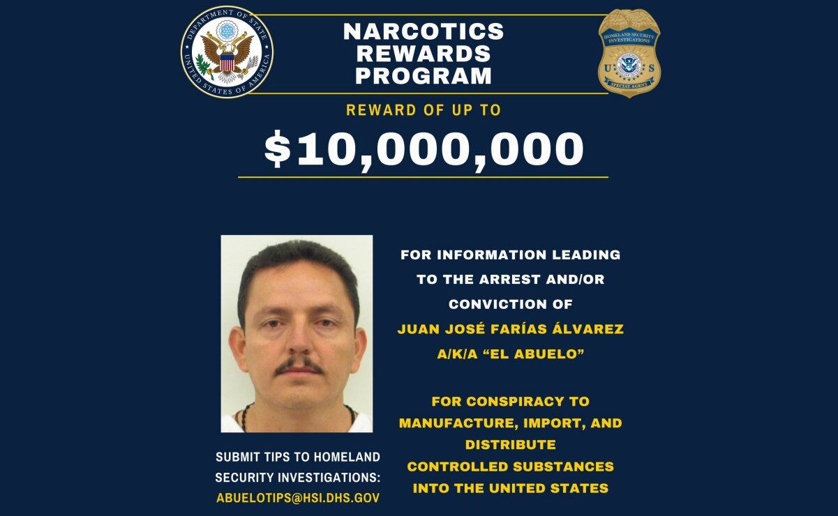 Juan José Farías Álvarez, alias “El Abuelo”, líder principal de "Cárteles Unidos". Foto: X @StateINL