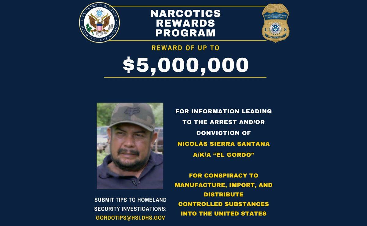 Nicolás Sierra Santana, “El Gordo”, miembro de Cárteles Unidos. Foto: X @StateINL