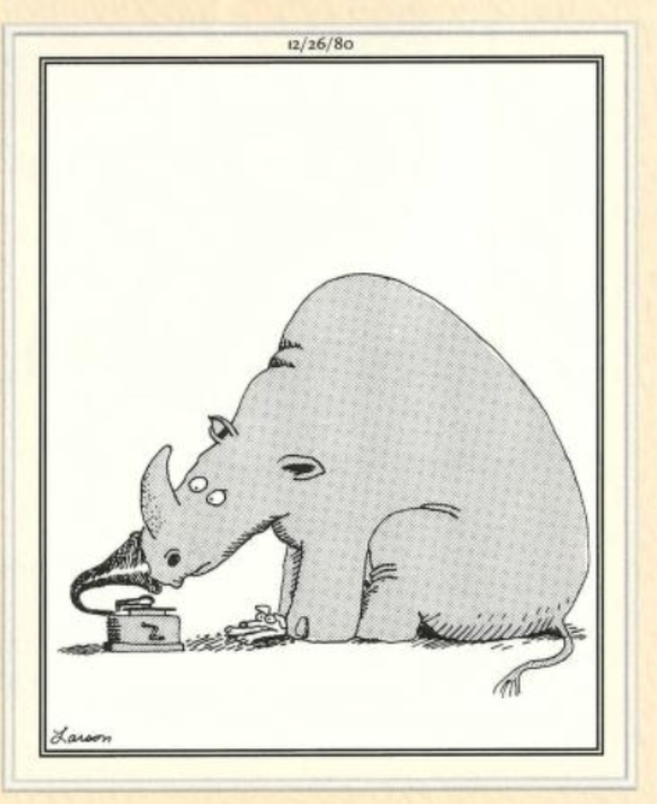 The Far Side rhino
