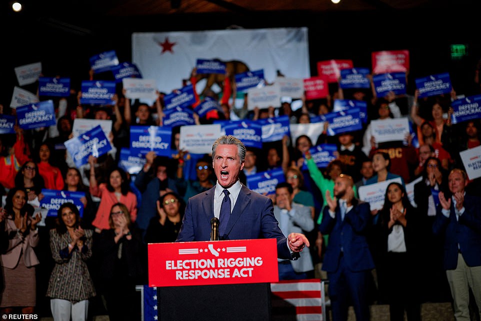 Gavin Newsom met with federal agents at anti-Trump rally