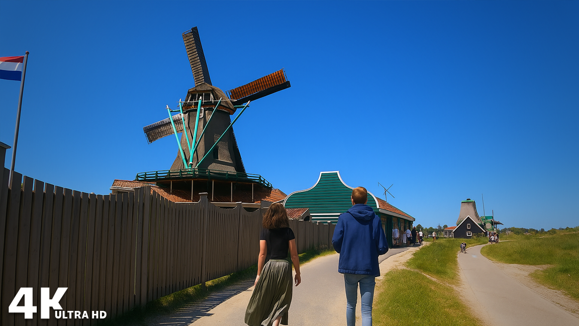 Sta a Szlmalmok Vilgban  Zaanse Schans, Hollandia (4K)