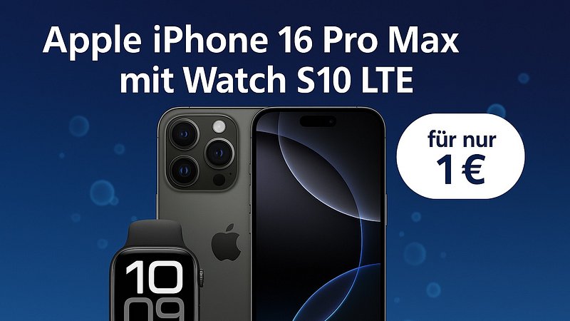 Top-Bundle bei o2: iPhone 16 Pro Max und Apple Watch Ultra ab nur 1 Euro
