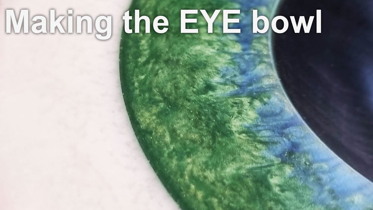 Creative woodturning project - resin eyeball bowl