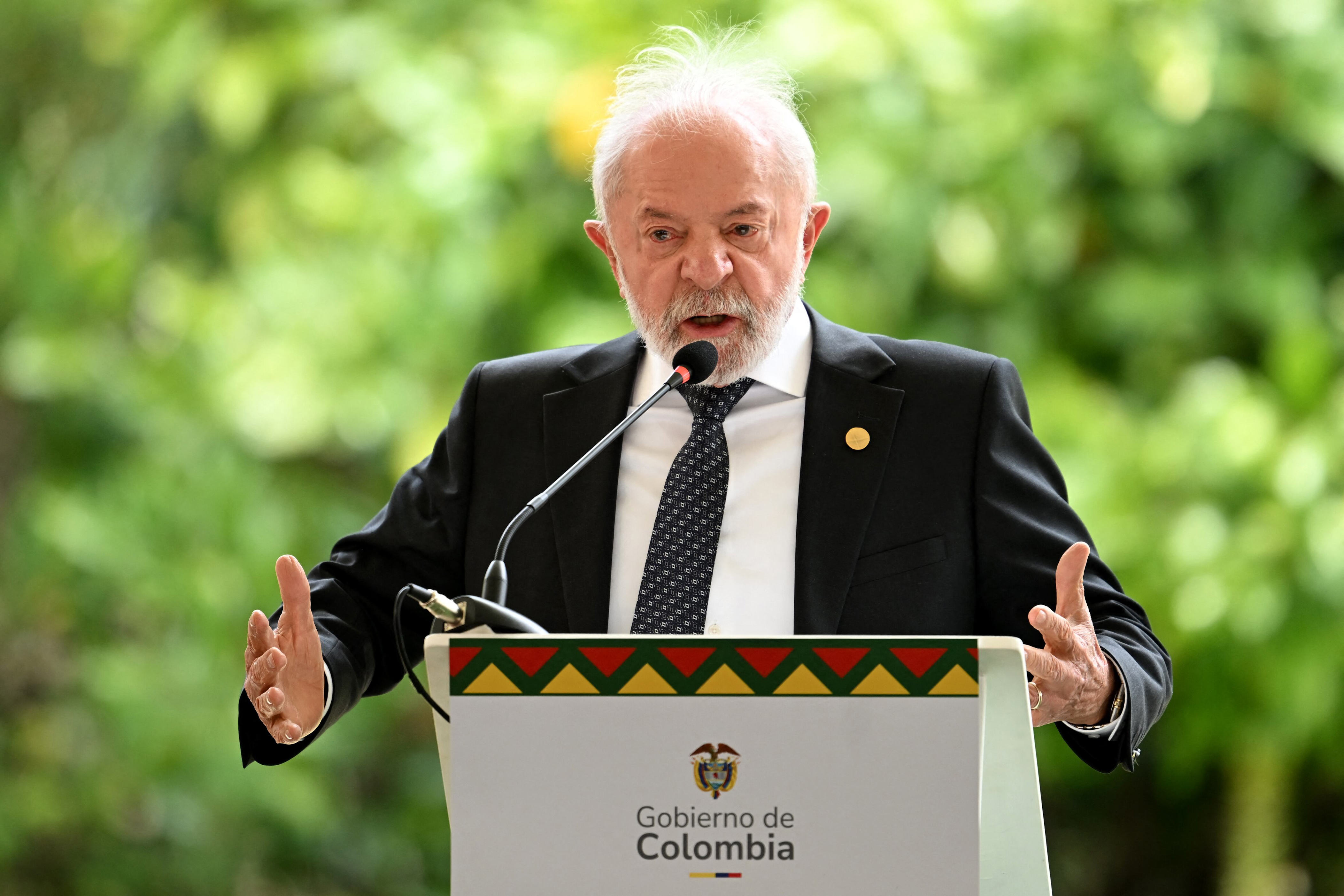 El presidente de Brasil, Luiz Inácio Lula da Silva. Foto de RAUL ARBOLEDA/AFP via Getty Images.
