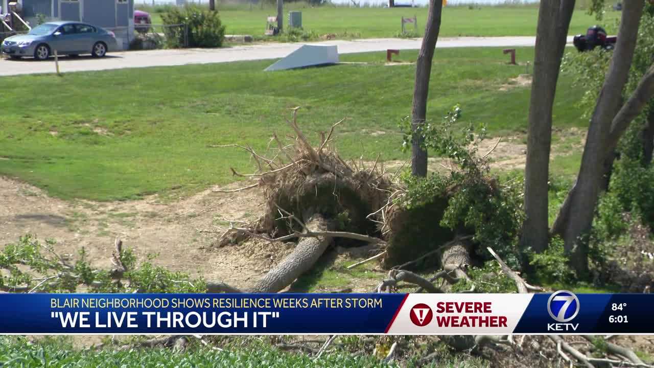 Blair mobile home park residents still dealing with storm aftermath