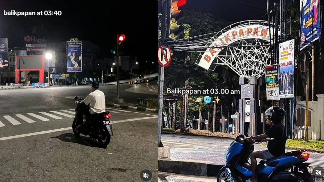 Tren Baru Balikpapan: Pose Lucu di Lampu Merah Malam
