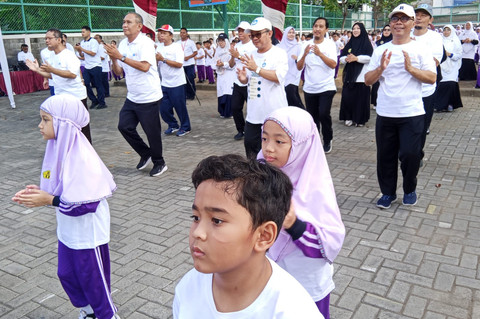 Senam Siswa SD Surabaya, Menteri Sampaikan Pesan Ini