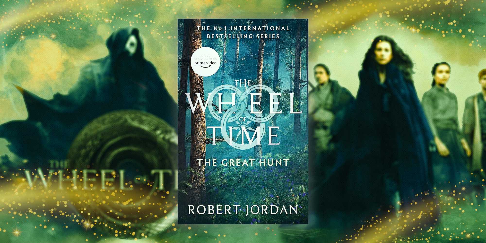 The Wheel of Time Poster in Front of the Novel Cover by Robert Jordan