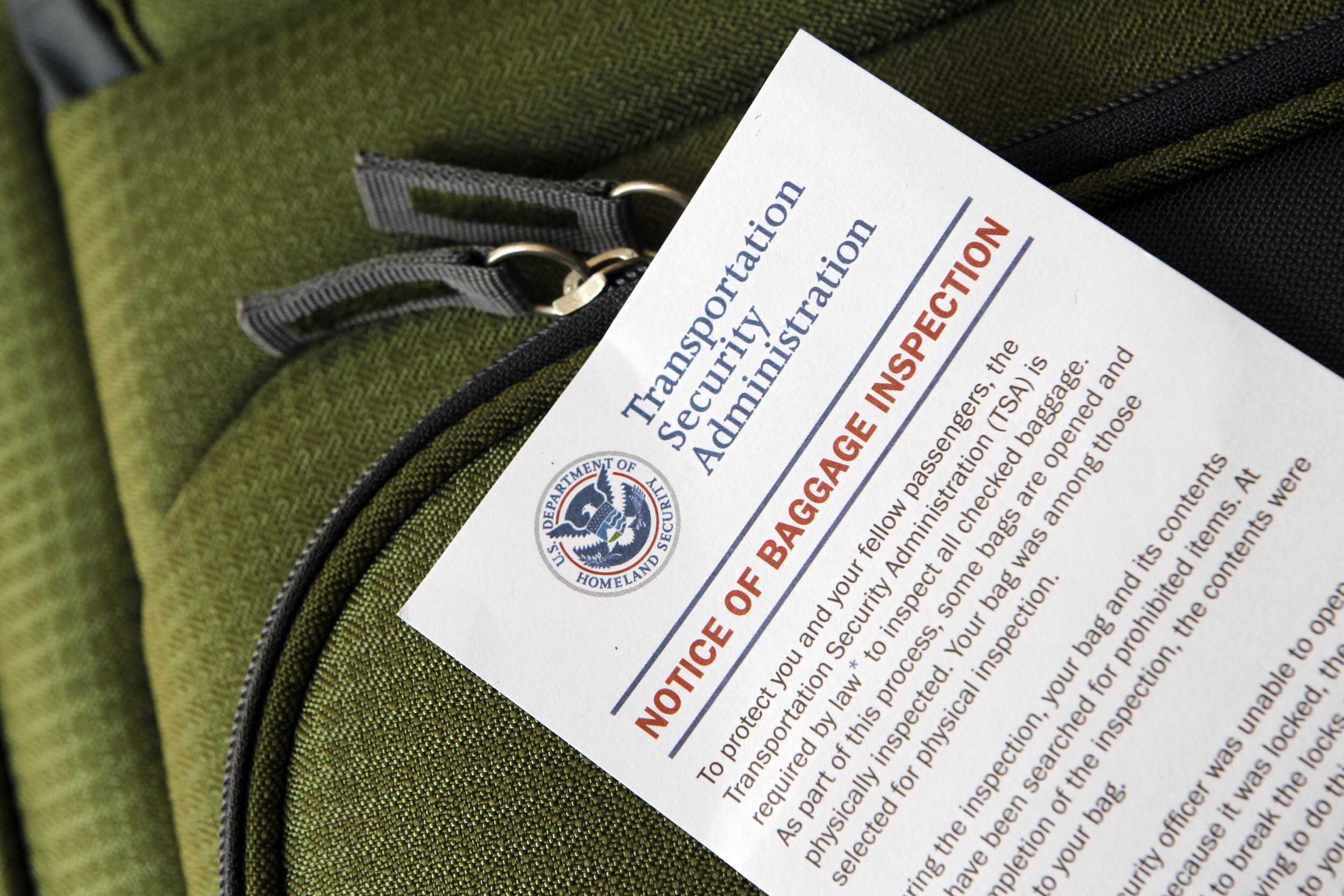 TSA announces checked-in luggage change