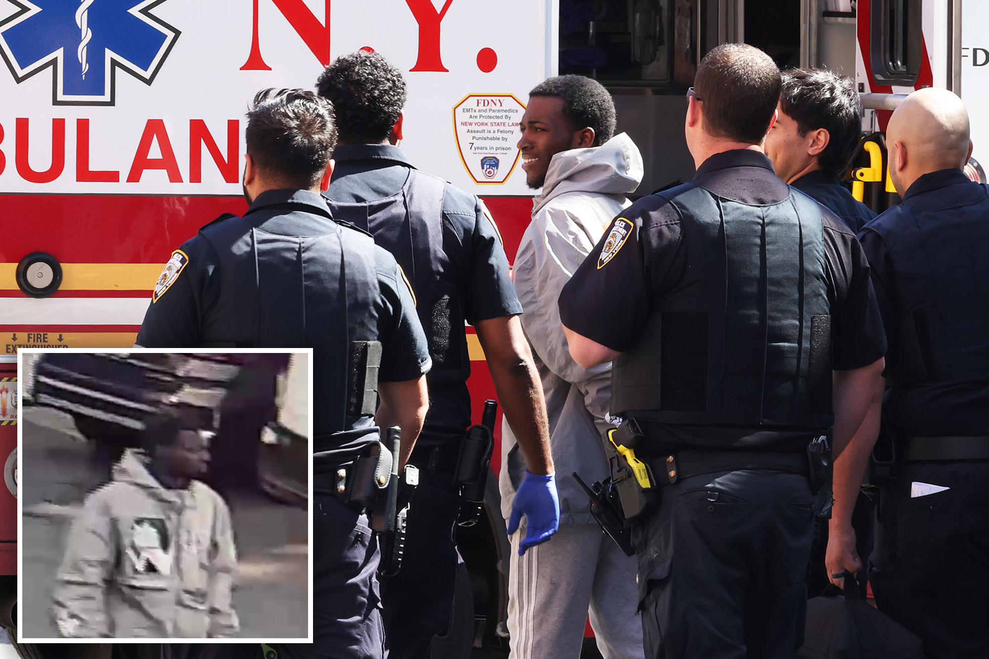 Alleged Queens carjacker suffers apparent health episode at NYPD(00)