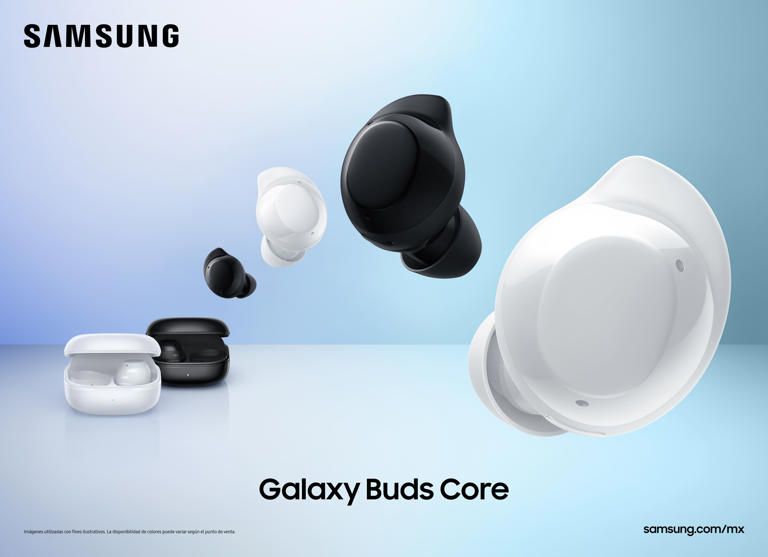 Los nuevos Samsung Galaxy Buds Core estarán disponibles en Colombia en color negro y blanco.