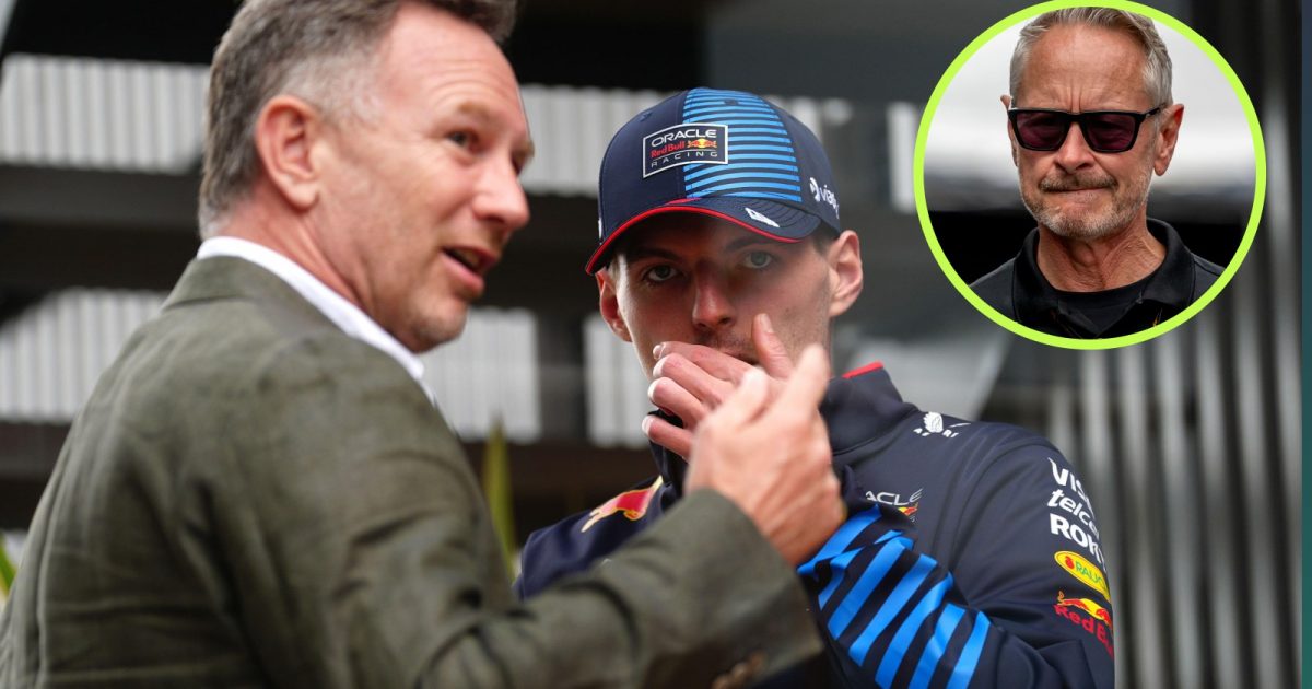 Christian Horner, Max Verstappen and Jonathan Wheatley