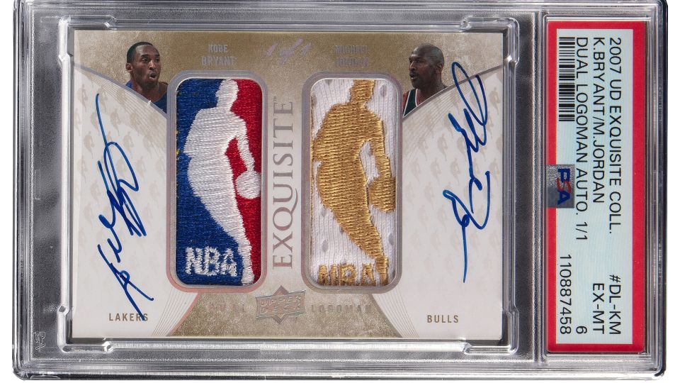 Basketball card featuring Michael Jordan and Kobe Bryant sells for