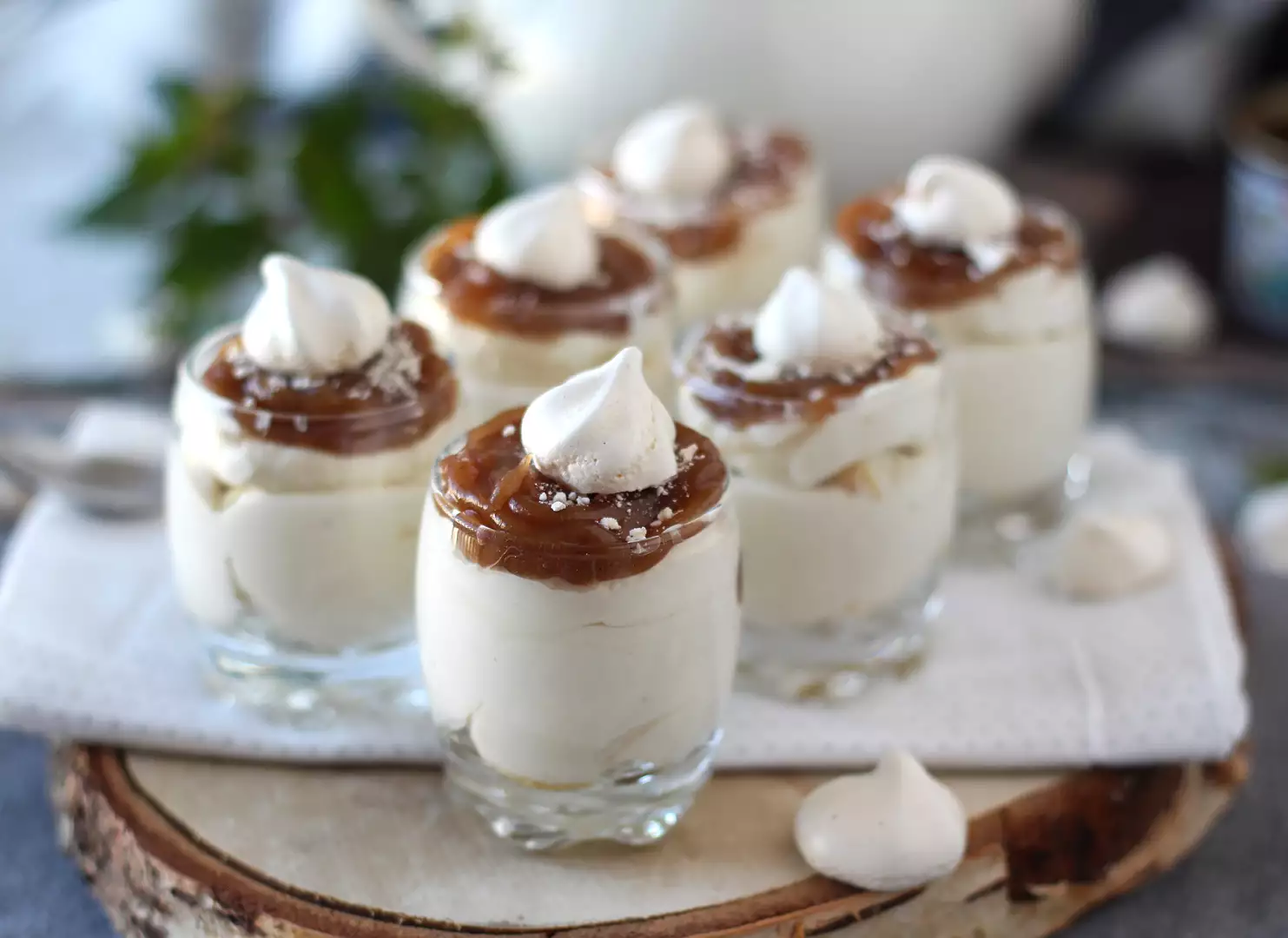 Verrines nach art des mont blanc mit kastaniencreme