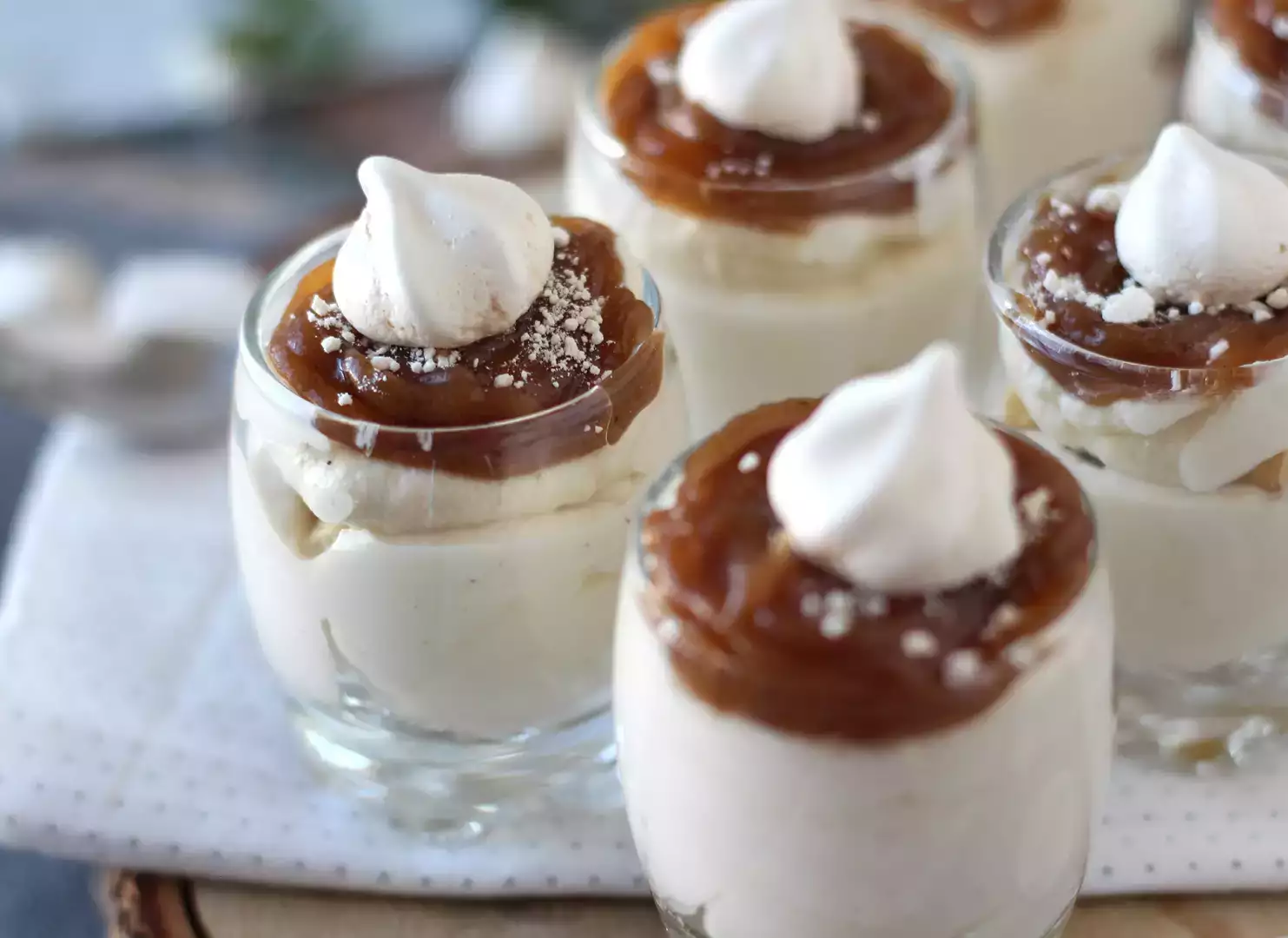 Verrines nach art des mont blanc mit kastaniencreme