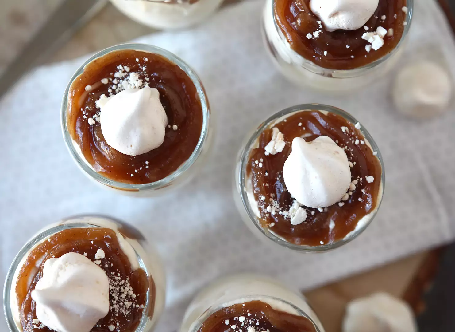 Verrines nach art des mont blanc mit kastaniencreme