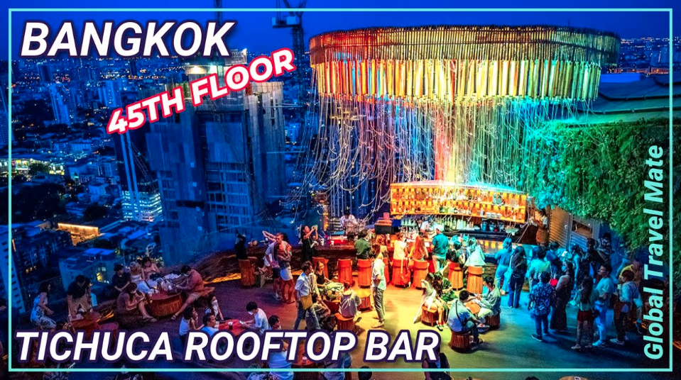 Tichuca Rooftop Bar BEST Sunset & Cocktails in Bangkok 🇹🇭 Thailand
