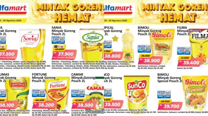 Katalog Promo Alfamart Hari Ini: Minyak Goreng Mulai Rp 37.500