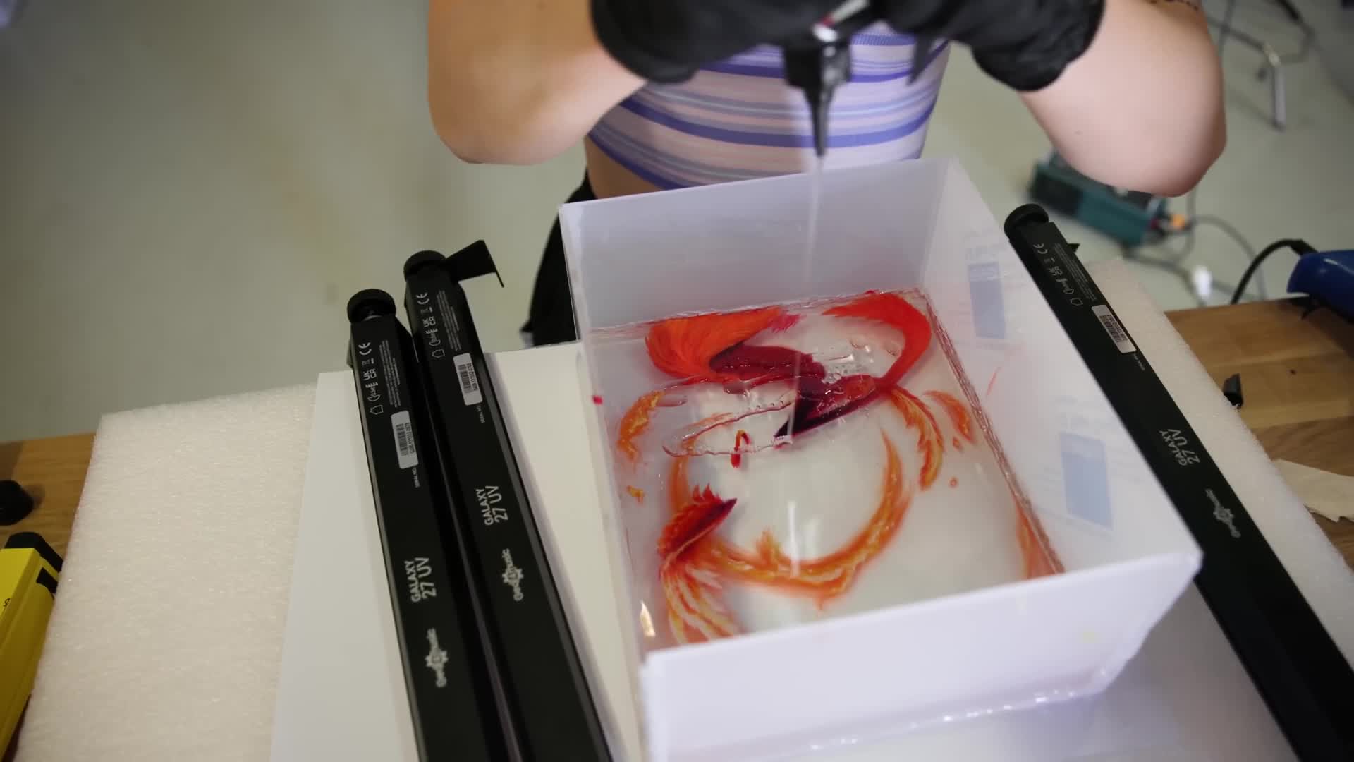 Creating art with 100 layers of resin in two weeks