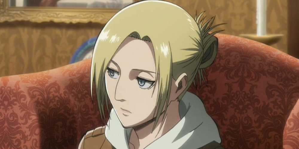 Annie Leonhart sitting from Attack On Titan.