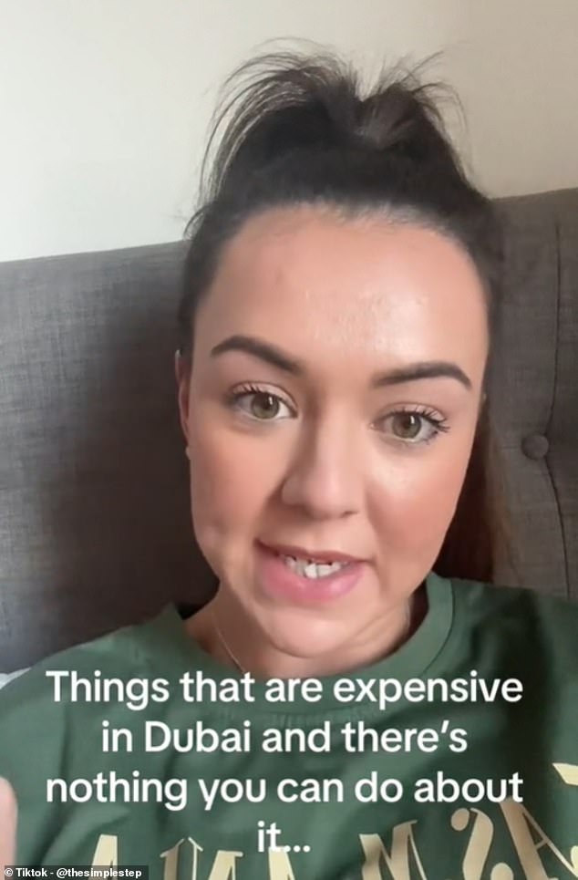 Shannon Hynes, who runs TikTok account 'thesimplestep', explained the things in Dubai that were more expensive than in the UK