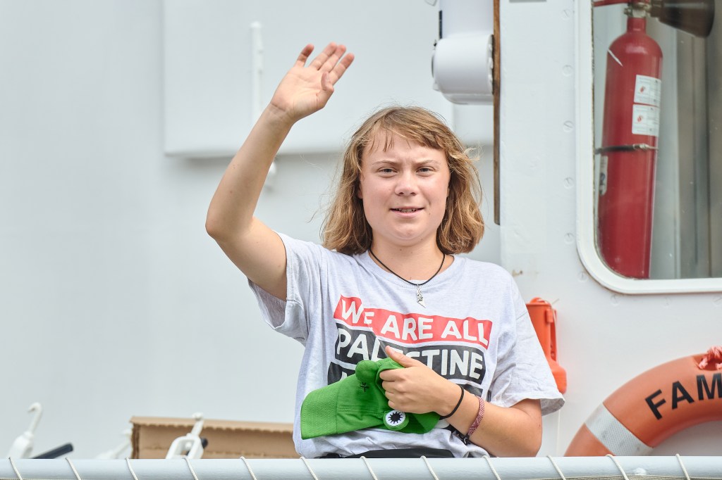Greta Thunberg has been forced to turn back on her planned flotilla to Gaza. Getty Images