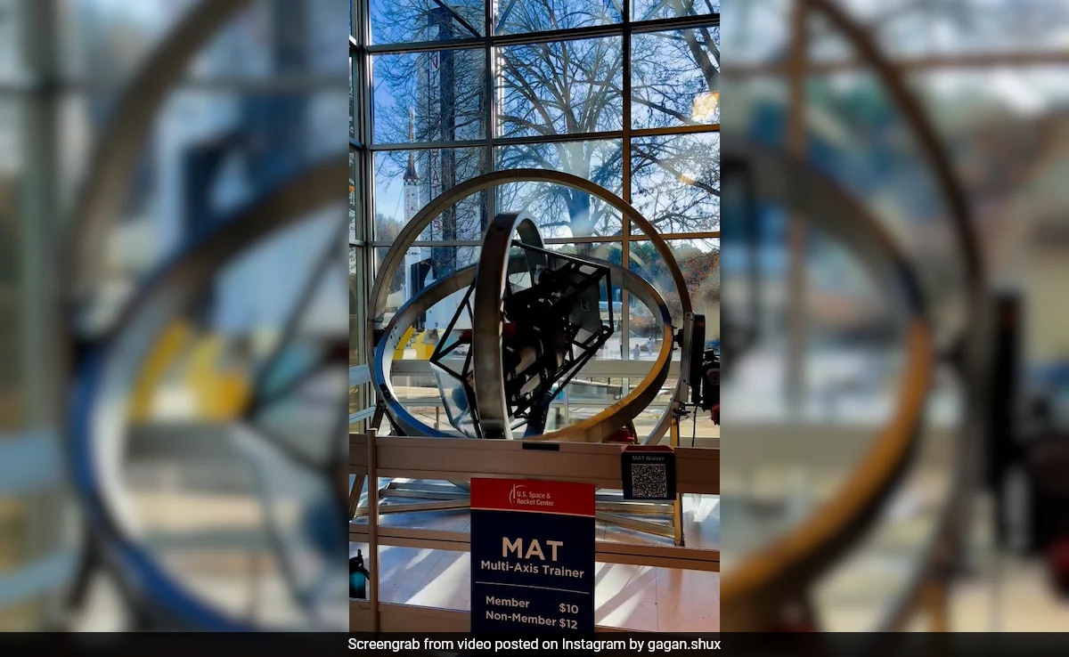 Watch: Shubhanshu Shukla Takes A Spin In NASA's Crazy Space Trainer