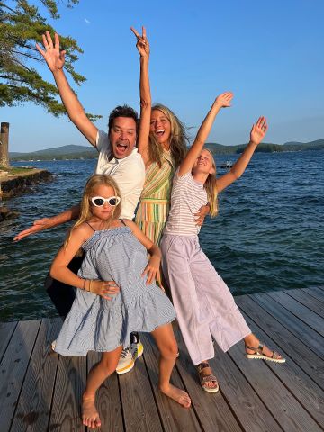 Jimmy Fallon Strikes a Pose with His Wife Nancy Juvonen and Their 2