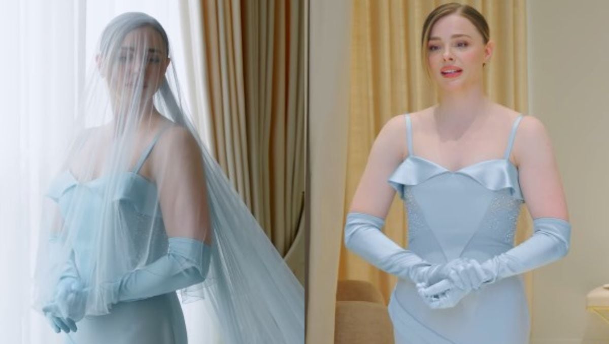 Chloë Grace Moretz se casó vestida de azul