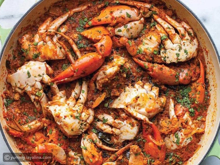 طريقة طبخ السلطعون