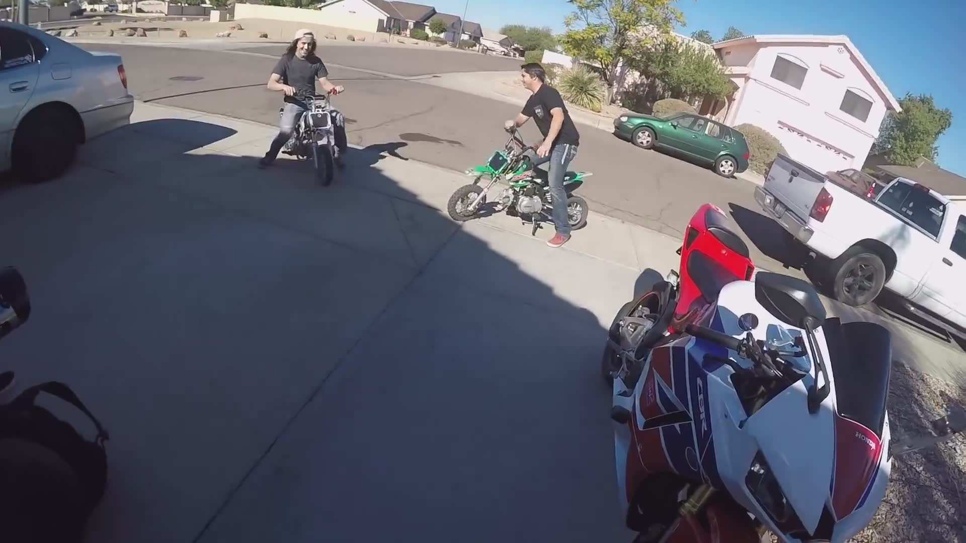 First time riding pit bike