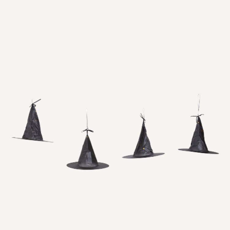 8' Lit Witch Hats With Remote