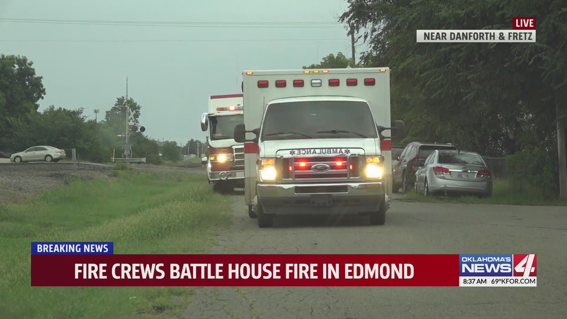 Fire crews battle house fire in Edmond