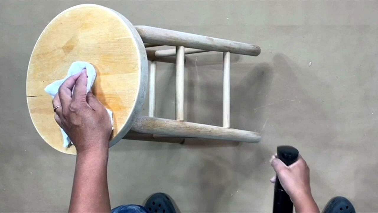 Decoupage Farmhouse Stool
